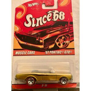 Hot Wheels Since 68 67 Pontiac GTO Die-Cast Collectible Car 8-10 Muscle Cars Ser